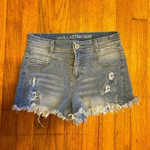 High Rise Blue Jean Shorts
